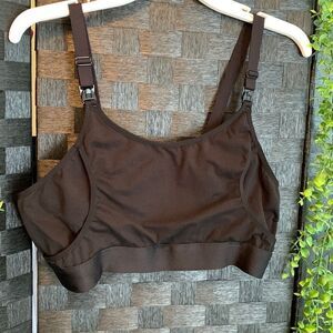 Size XL Nursing bra.  93% cotton and 7% spandex.  Razorback or regular